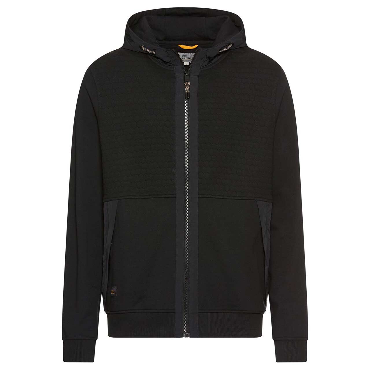 Camel active Herren Hoodie Sweatjacke asphalt black
