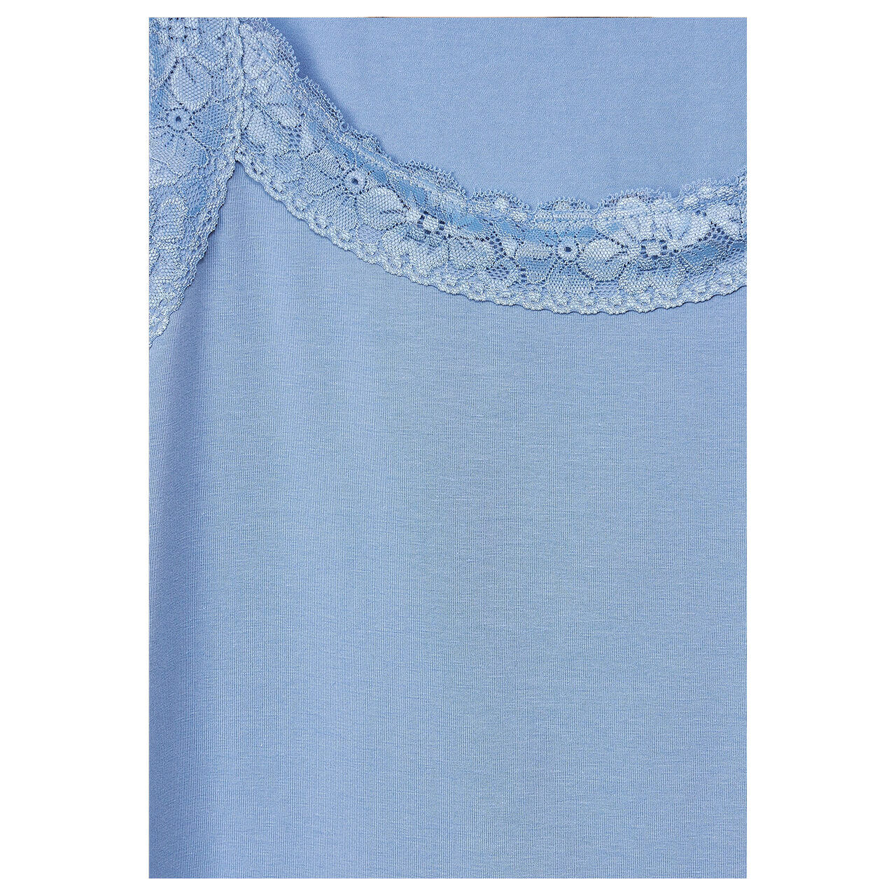 Street One Top with lace feather blue