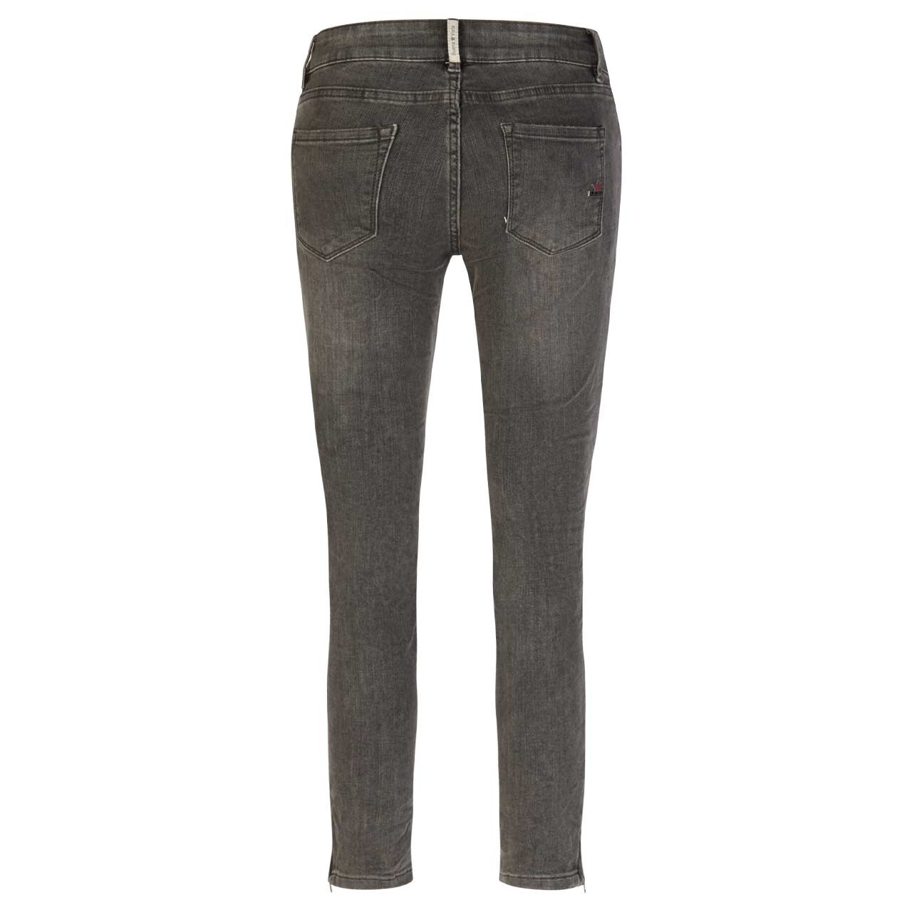 Damenjeans Italy V 7/8 Stretch Denim von Buena Vista in Dunkelgrau angewaschen, Rückansicht