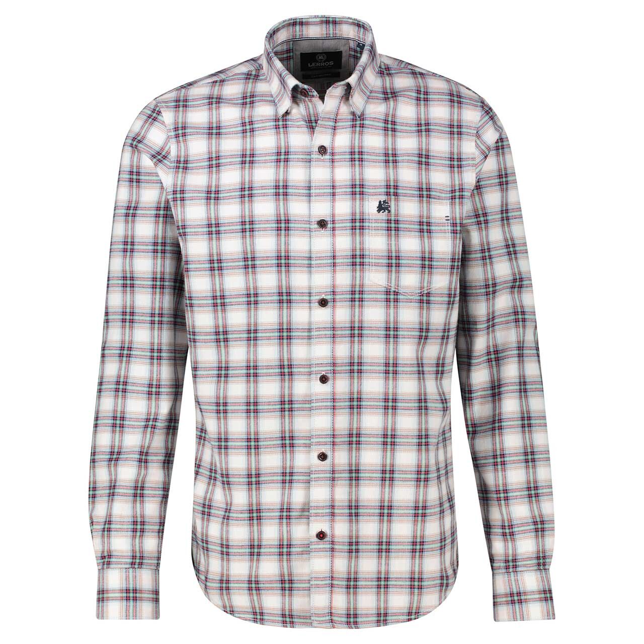 Lerros Herren Langarm Hemd broken white