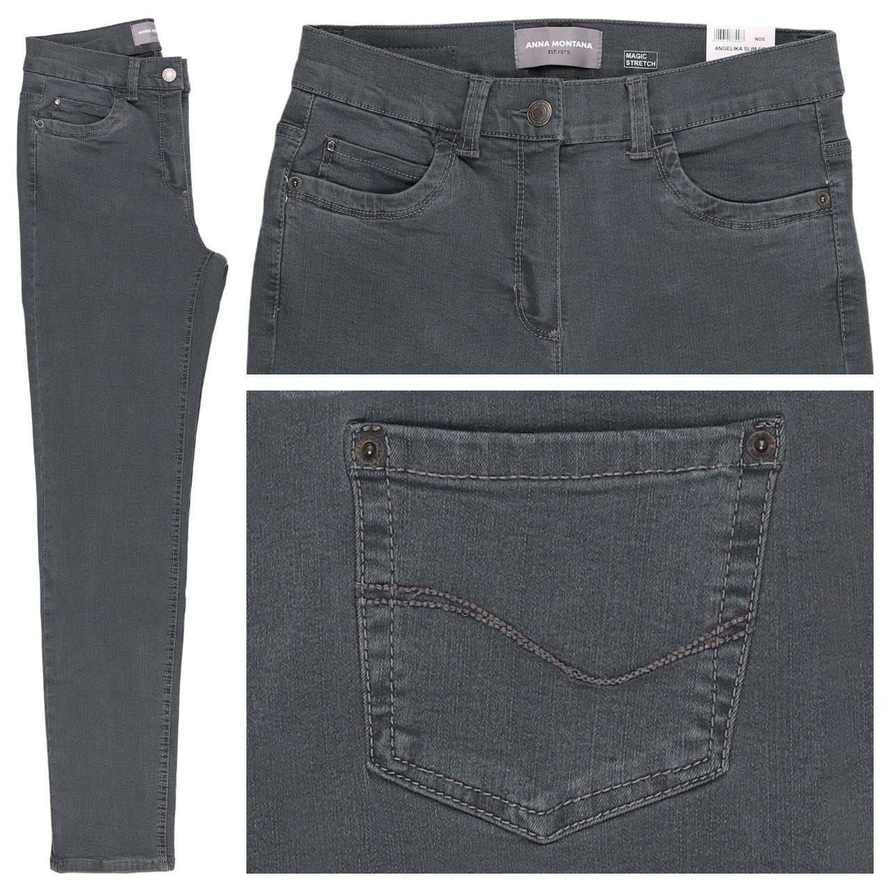 Anna Montana Angelika Röhre Jeans grey
