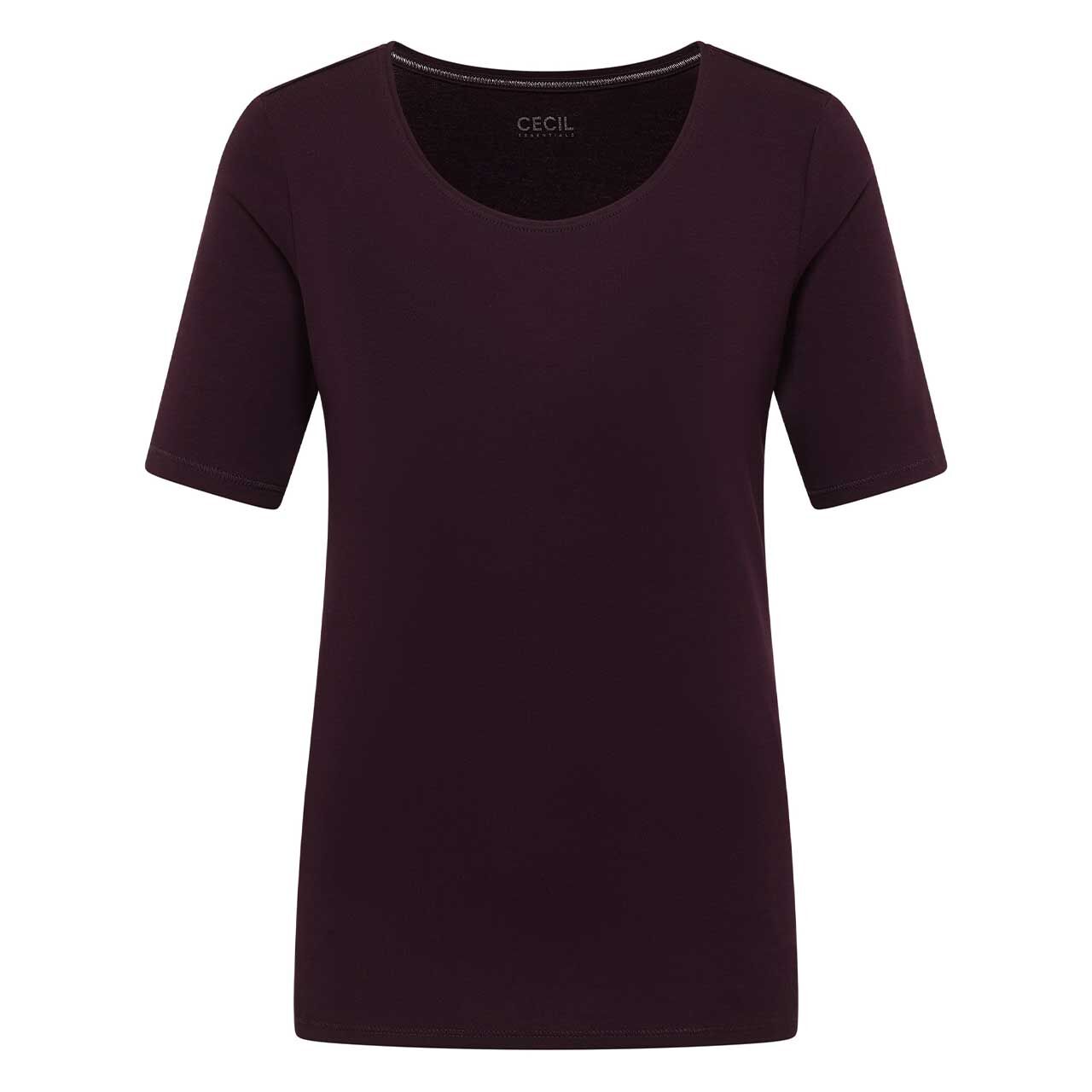 Cecil Damen T-Shirt Lena eggplant red