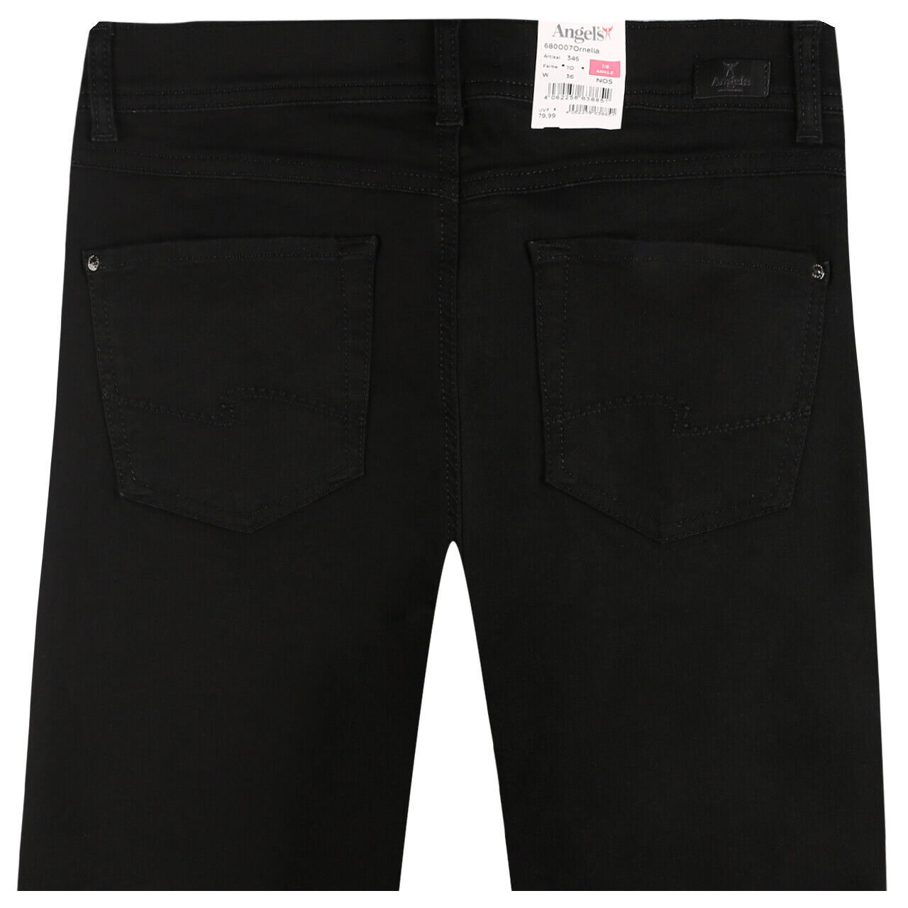 angels-jeans-ornella-ankle-black-10-hinten Damen 7/8 Jeans Ornella von Angels in Schwarz, detaillierte Rückansicht