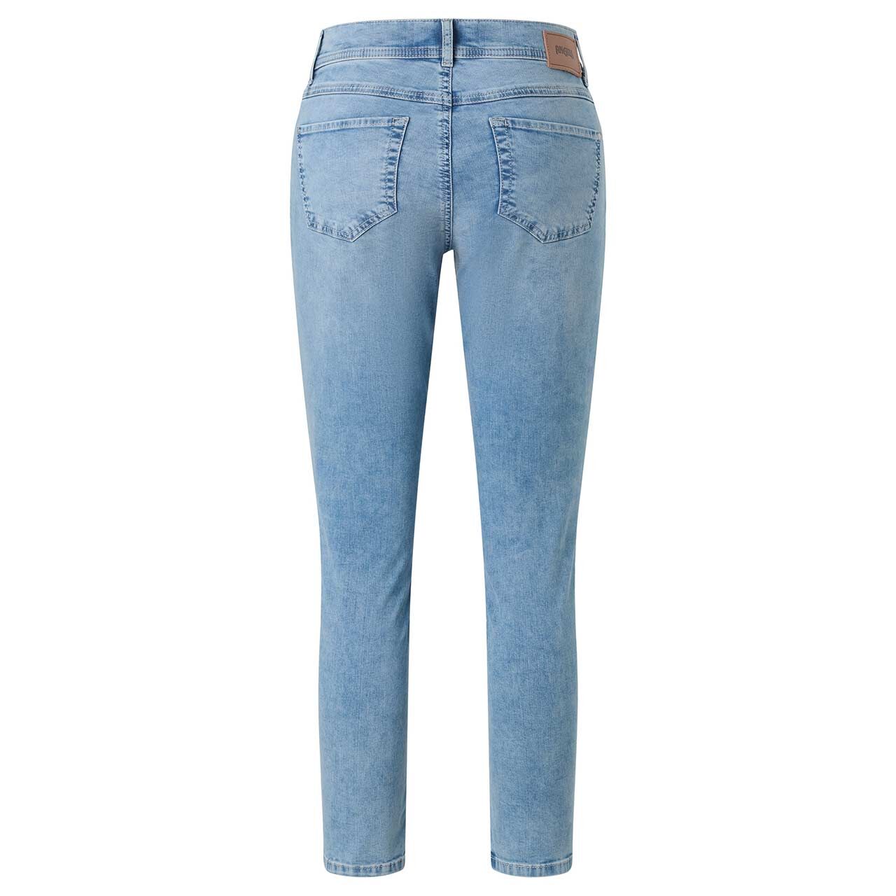 Damen 7/8 Jeans Ornella von Angels in Hellblau verwaschen mit Strass, Rückansicht