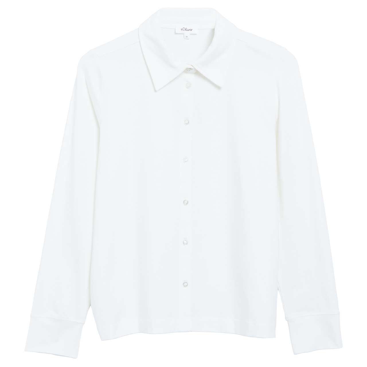 s.Oliver Damen Langarm Bluse clean off white