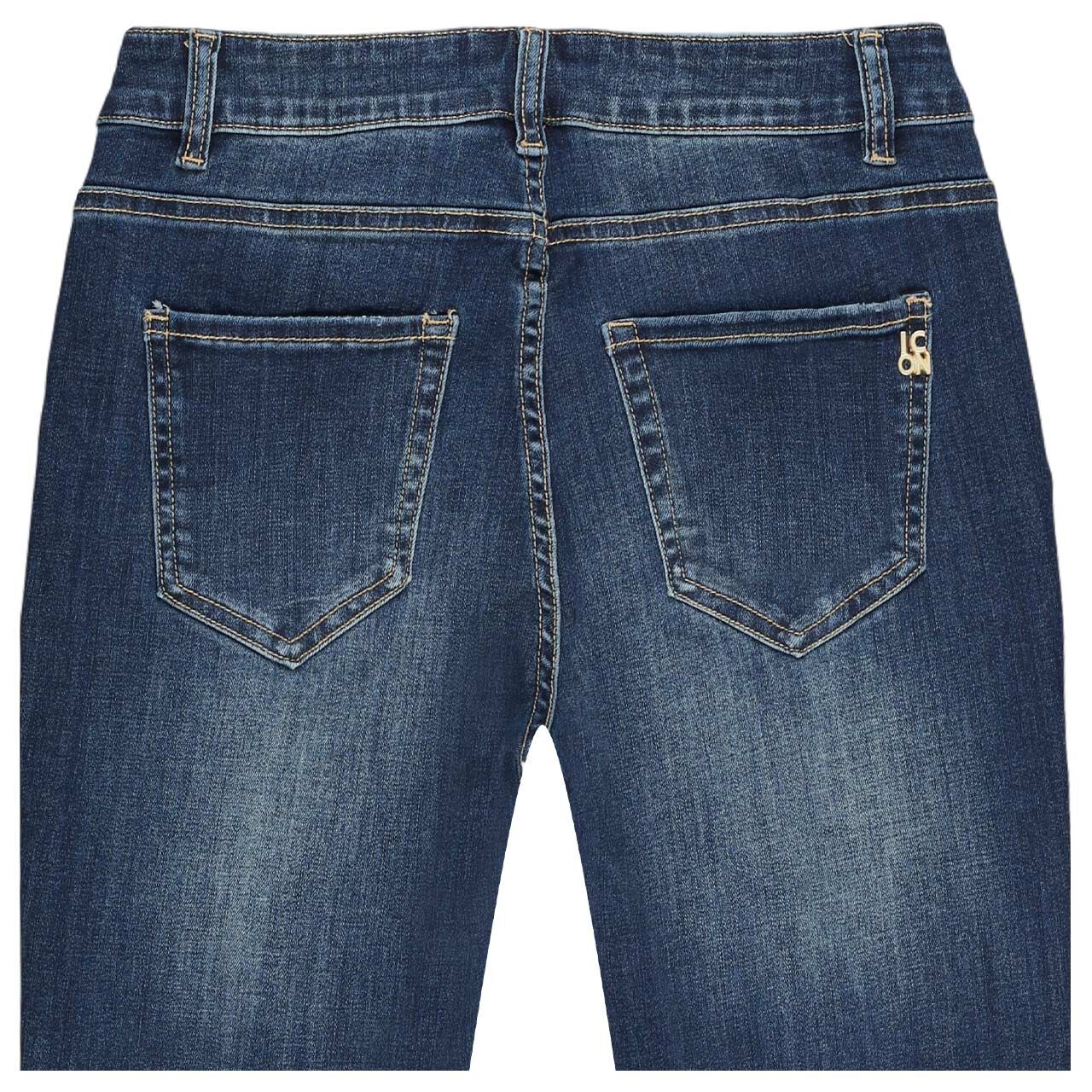 Damenjeans Tequila Sunrise von Senoritas ICON in Blau angewaschen, Rückansicht