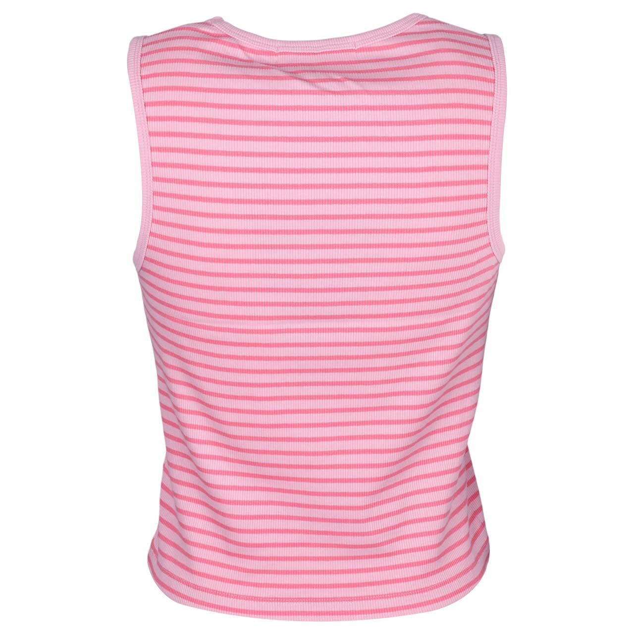Damen Top von 24 Colours in Pink gestreift, Rückansicht