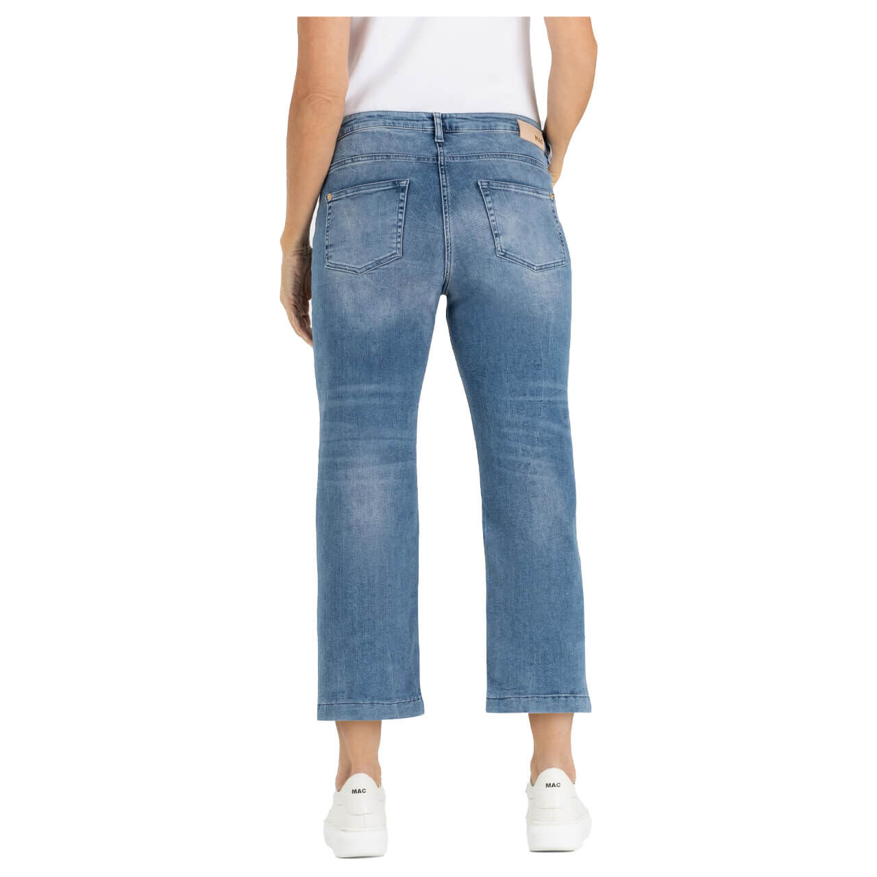 mac-jeans-damen-rich-culotte-blau-d456-ansicht-hinten-halbansicht MAC Jeans Rich Culotte für Damen in Hellblau verwaschen, FarbNr.: D456
