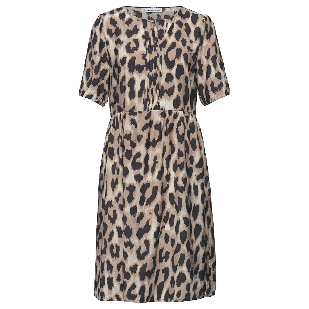 Street One Damen Kurzarm Kleid Tunic Dress timeless beige