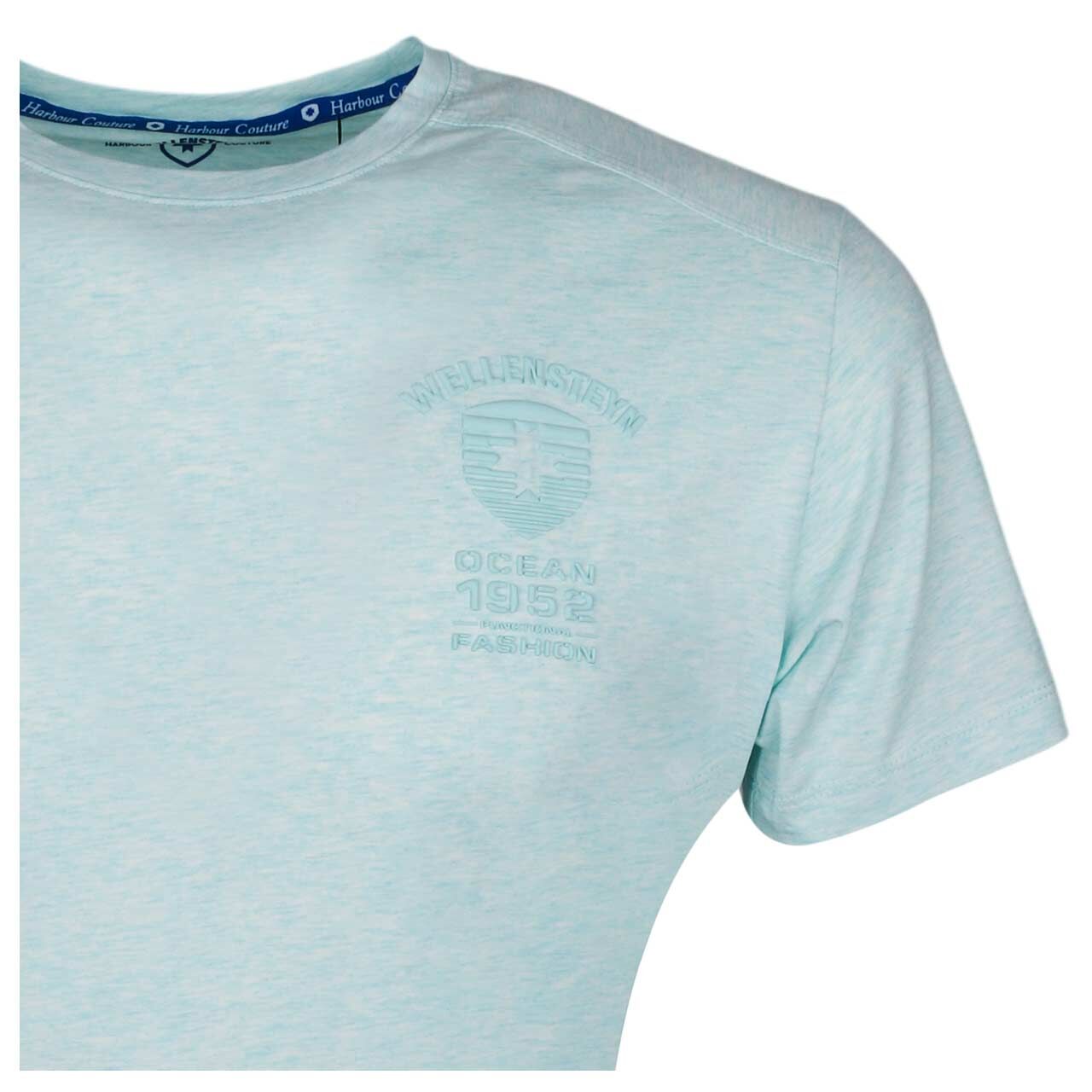 Herren T-Shirt von Wellensteyn in Türkis meliert, detaillierte Vorderansicht