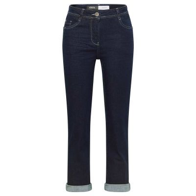 Cecil coated Toronto broek night blue 376831 14077