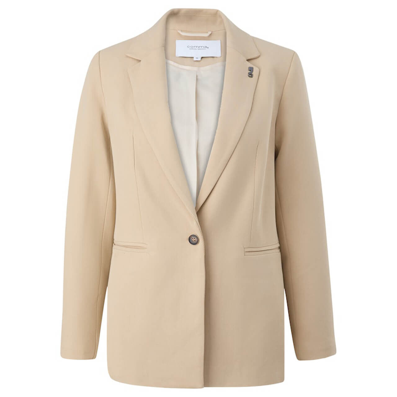 Short blazer with piqué texture - coral red | Comma